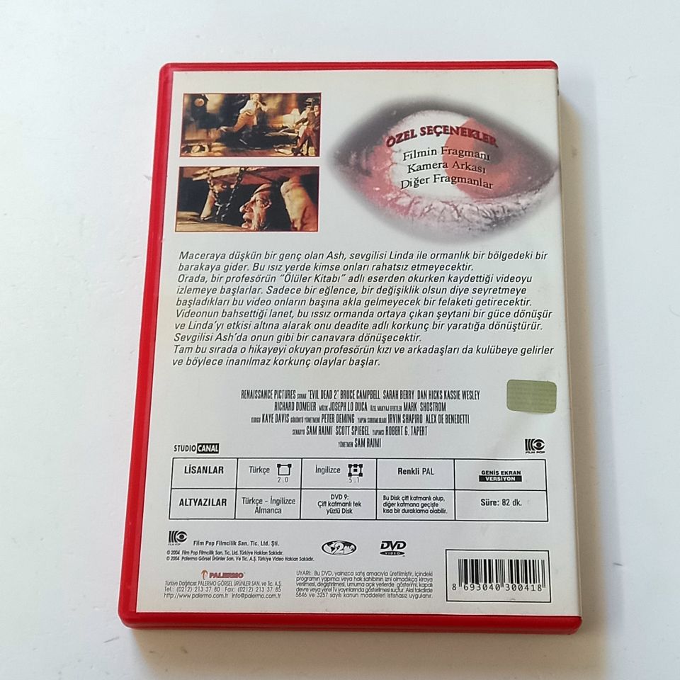 KÖTÜ RUH 2 - EVIL DEAD 2 - DVD 2.EL