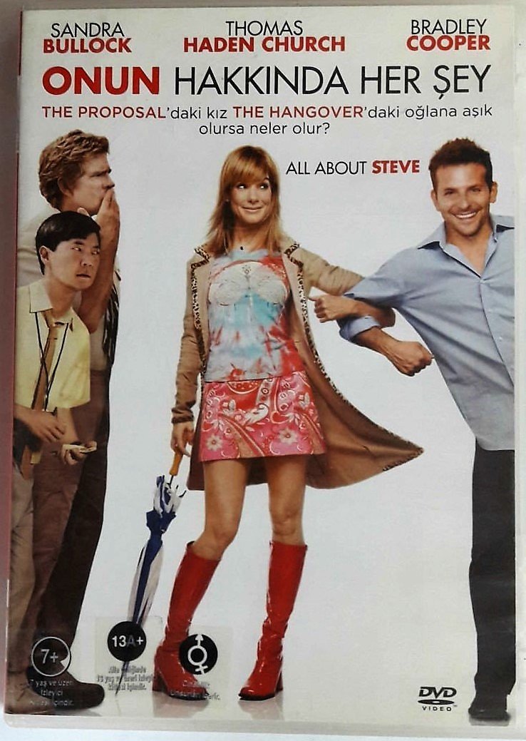ONUN HAKKINDA HER ŞEY - ALL ABOUT STEVE - SANDRA BULLOCK - THOMAS HADEN CHURCH - BRADLEY COOPER - DVD 2.EL