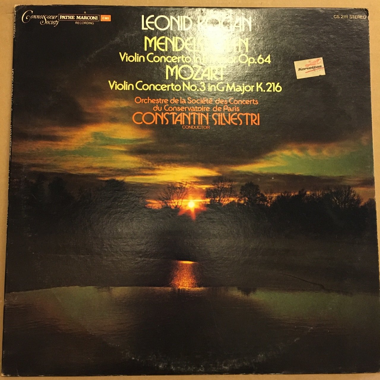 MENDELSSOHN / MOZART VIOLIN CONCERTO, LEONID KOGAN, CONSTANTIN SILVESTRI (1976) 2.EL PLAK