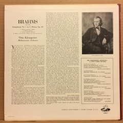 BRAHMS SYMPHONY NO 1 OTTO KLEMPERER 2.EL PLAK