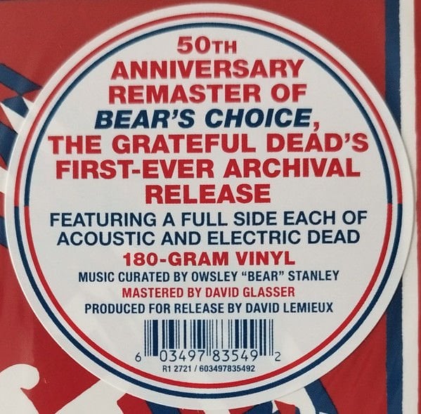 GRATEFUL DEAD - HISTORY OF THE GRATEFUL DEAD, VOL. 1 (1974) - LP 2023 50TH ANNIVERSARY REMASTER SIFIR PLAK