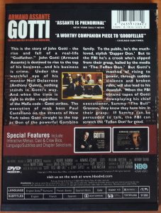 GOTTI - ARMAND ASSANTE - SNAPCASE DVD 2.EL 1. BÖLGE TR ALTYAZI YOKTUR