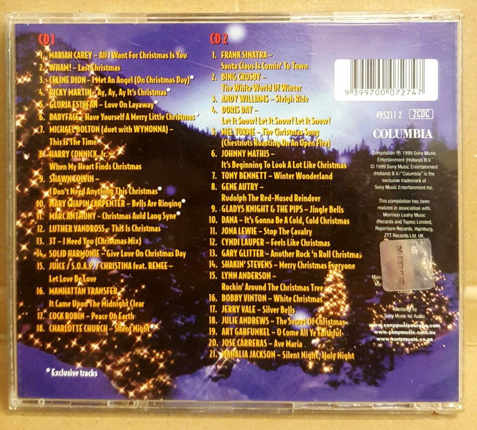 CHRISTMAS SONGS - V/A WHAM FRANK SINATRA JOSE CARRERAS SHAKIN STEVENS BING CROSBY ANDY WILLIAMS (1999) - 2CD 2.EL