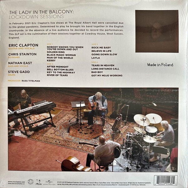 ERIC CLAPTON - THE LADY IN THE BALCONY : LOCKDOWN SESSIONS (2021) - 2xLP 2023 GOLD COLOURED EDITION SIFIR PLAK