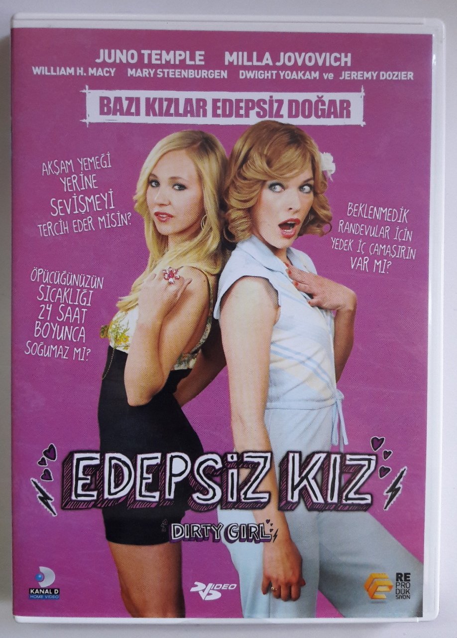 DIRTY GIRL - EDEPSİZ KIZ - MILLA JOVOVICH - JUNO TEMPLE - DVD 2.EL
