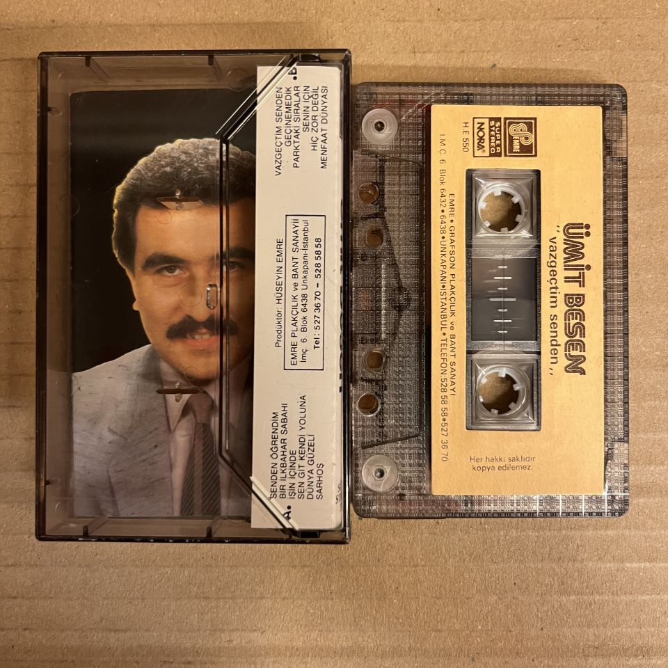ÜMİT BESEN - VAZGEÇTİM SENDEN (1985) - KASET 2.EL