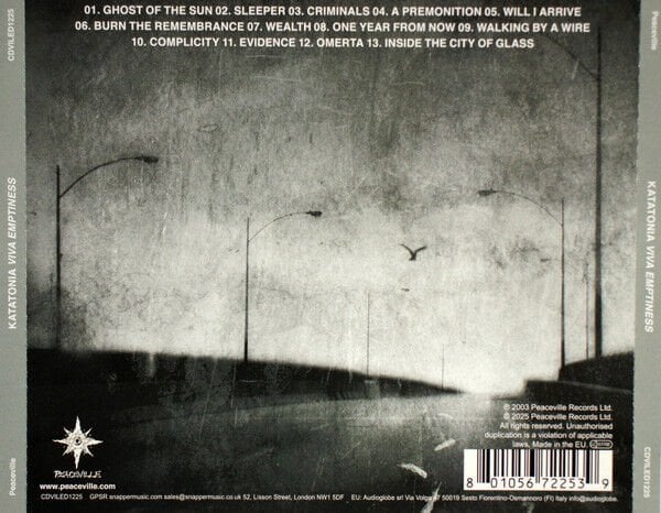KATATONIA – VIVA EMPTINESS (2003) - CD REMASTERED 2025 REISSUE SIFIR