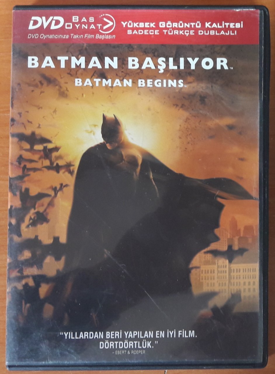 BATMAN BEGINS - BATMAN BAŞLIYOR - CHRISTIAN BALE - MICHAEL CAINE - CHRISTOPHER NOLAN - BASOYNAT DVD 2.EL