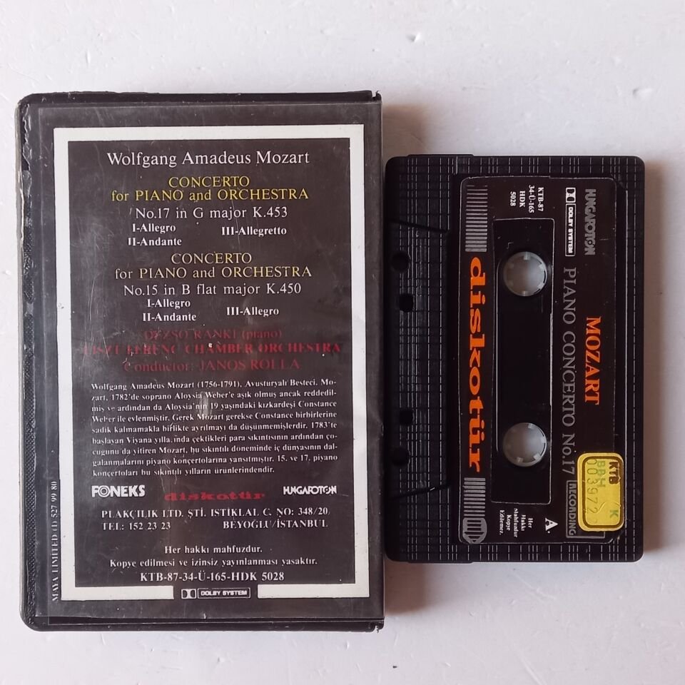 WOLFGANG AMADEUS MOZART - PIANO CONCERTO NO.17 / NO.15 (1987) - KASET 2.EL