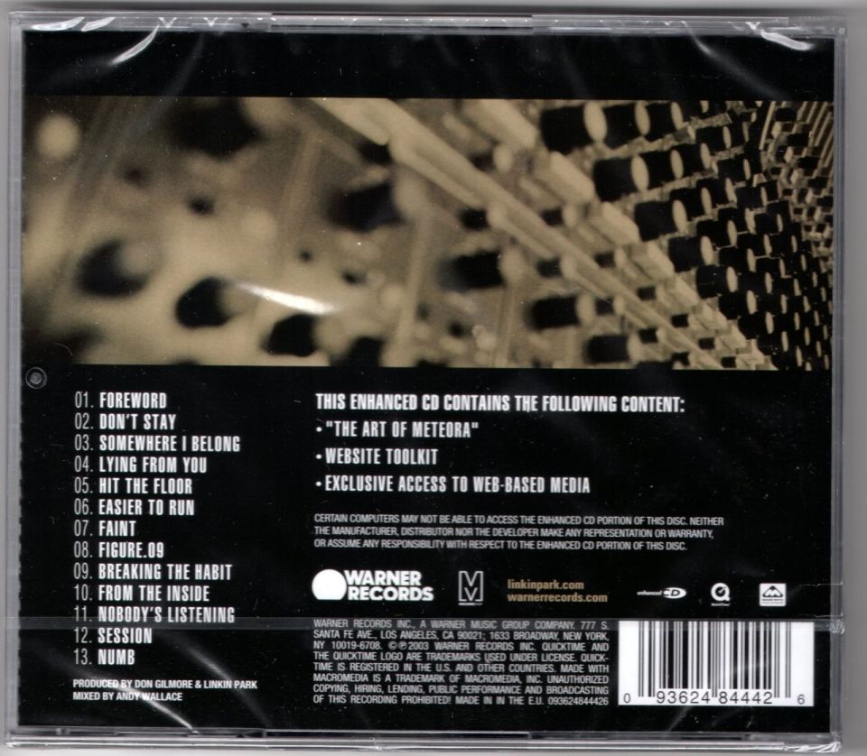 LINKIN PARK - METEORA (2003) - CD JEWEL CASE AMBALAJINDA SIFIR