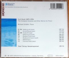 CYRIL SCOTT - THE COMPLETE SONATAS AND OTHER WORKS FOR PIANO / MICHAEL SCHAFER (2005) GENUIN CD SIFIR