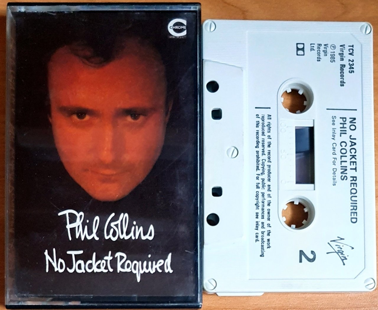 PHIL COLLINS - NO JACKET REQUIRED (1985) - KASET MADE IN UK 2.EL