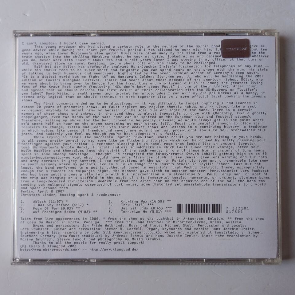 FAUST – KLEINE WELT LIVE (2008) - CD 2.EL