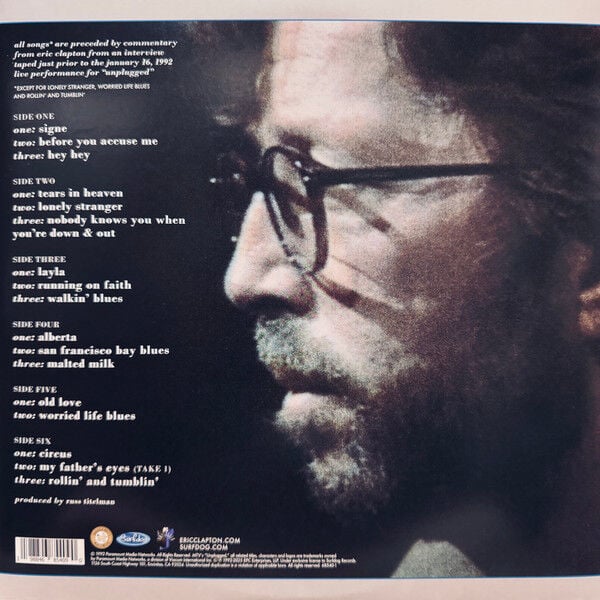 ERIC CLAPTON - UNPLUGGED (1992) - 3xLP 2025 ENHANCED EDITION SIFIR PLAK