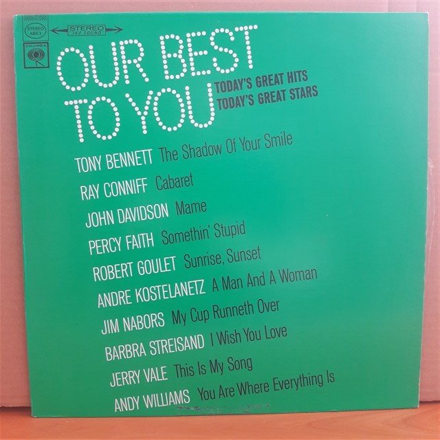 OUR BEST TO YOU TODAY'S GREAT HITS TODAY'S GREAT STARS - LP 2.EL PLAK