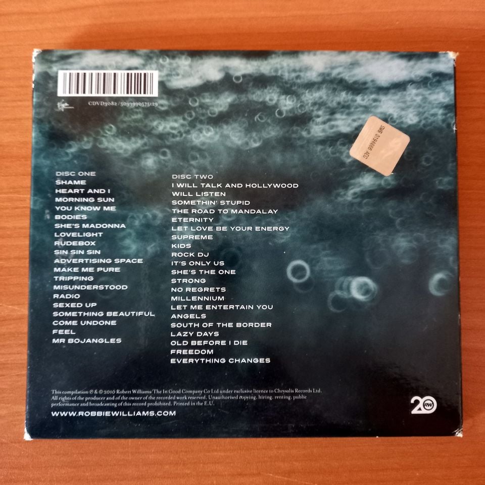 ROBBIE WILLIAMS – IN AND OUT OF CONSCIOUSNESS: GREATEST HITS 1990 - 2010 (2010) - 2CD 2.EL