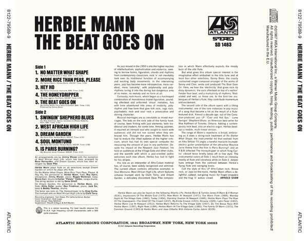 HERBIE MANN – THE BEAT GOES ON (1967) - CD 2014 REISSUE AMBALAJINDA SIFIR