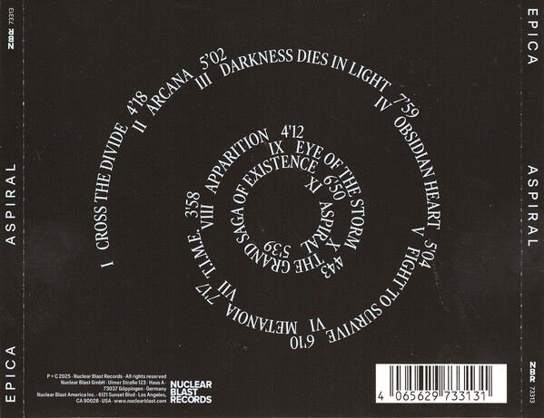 EPICA - ASPIRAL (2025) - CD JEWEL CASE AMBALAJINDA SIFIR