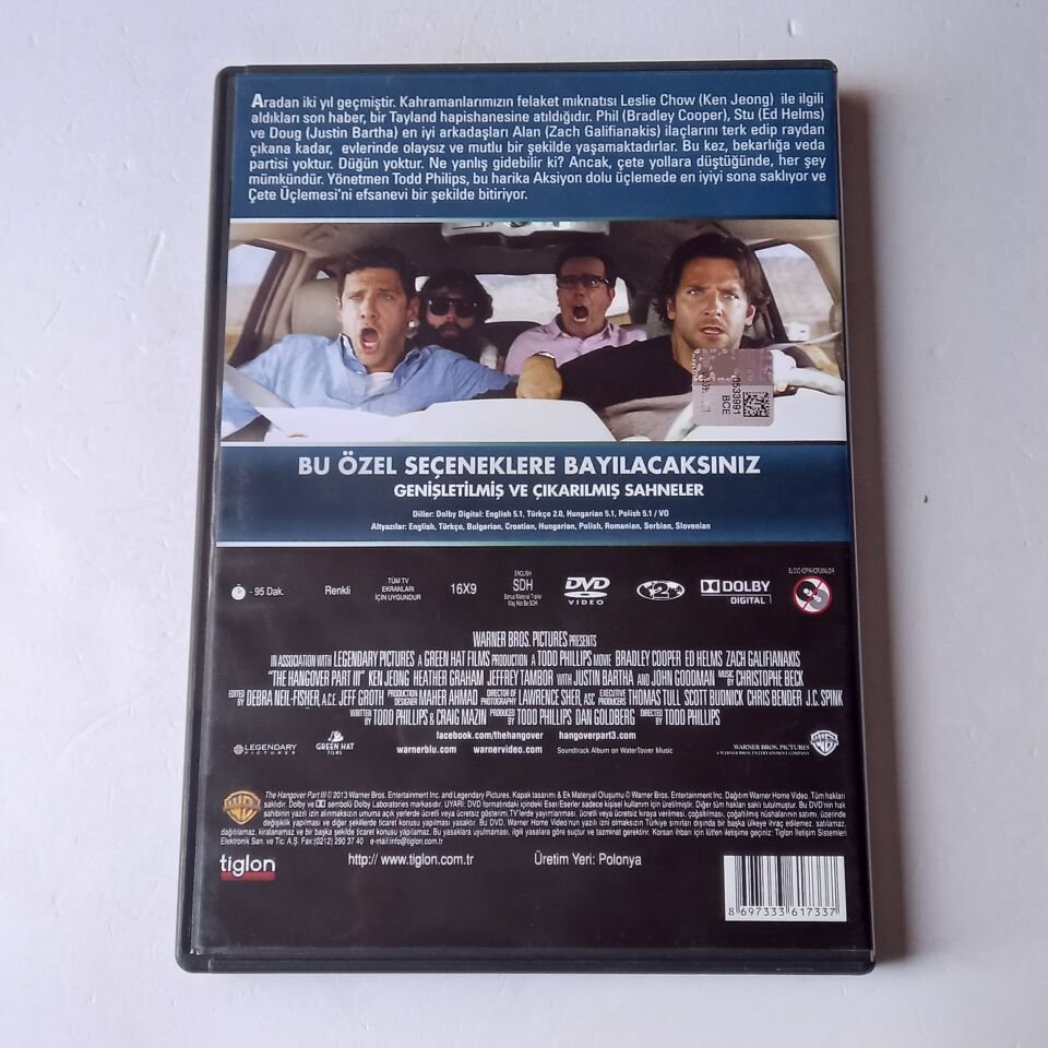 THE HANGOVER III / FELEKTEN BİR GECE - DVD 2.EL
