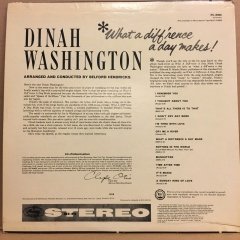 DINAH WASHINGTON - WHAT A DIFF'RENCE A DAY MAKES (1959) REISSUE 2.EL PLAK