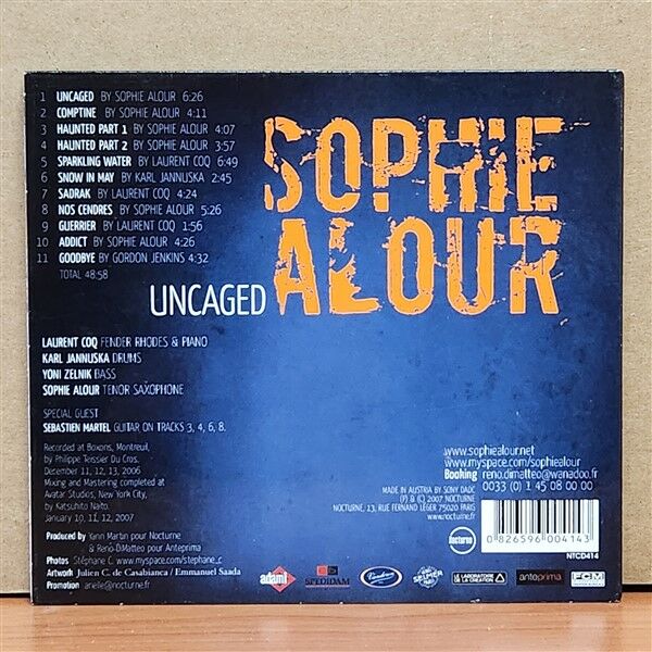 SOPHIE ALOUR – UNCAGED (2007) - CD 2.EL
