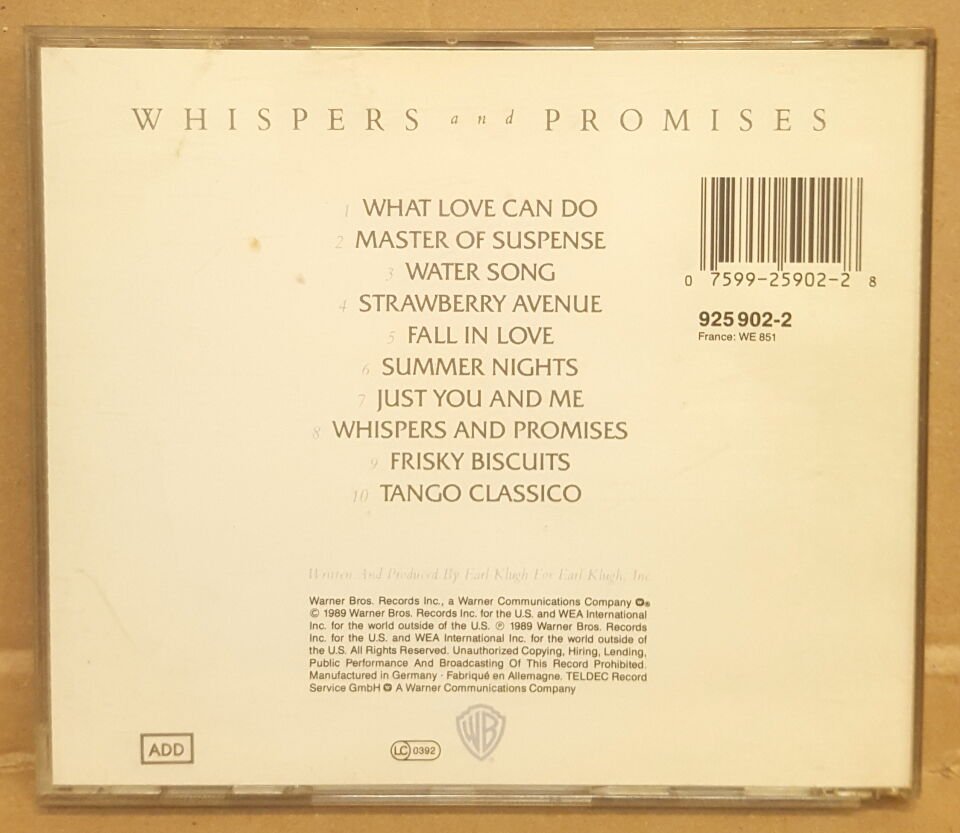 EARL KLUGH - WHISPERS AND PROMISES (1989) - CD 2.EL