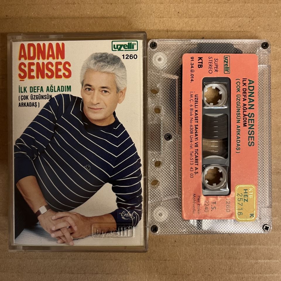 ADNAN ŞENSES - İLK DEFA AĞLADIM / ÇOK ÜZGÜNSÜN ARKADAŞ (1991) - KASET 2.EL