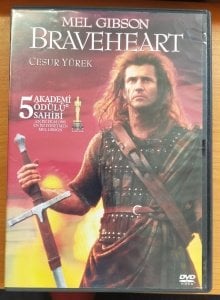 CESUR YÜREK - BRAVEHEART - MEL GIBSON - SOPHIE MARCEAU - DVD 2.EL