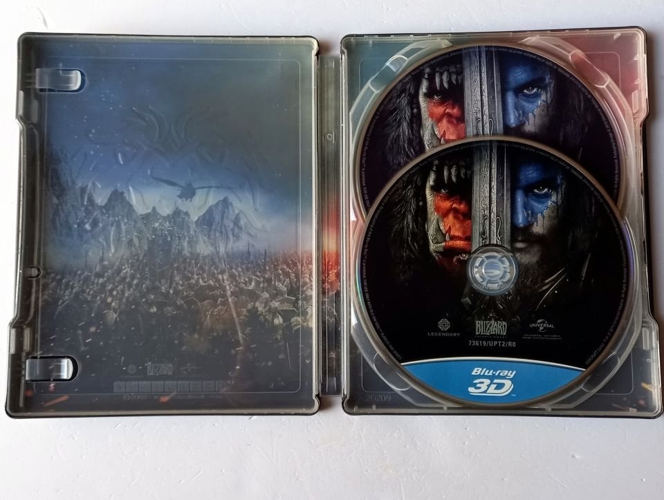 WARCRAFT - TRAVIS FIMMEL, PAULA PATTON - YÖN.: DUNCAN JONES - 2BLU-RAY 3D STEELBOOK METAL KUTU 2.EL TÜRKÇE ALTYAZI YOKTUR