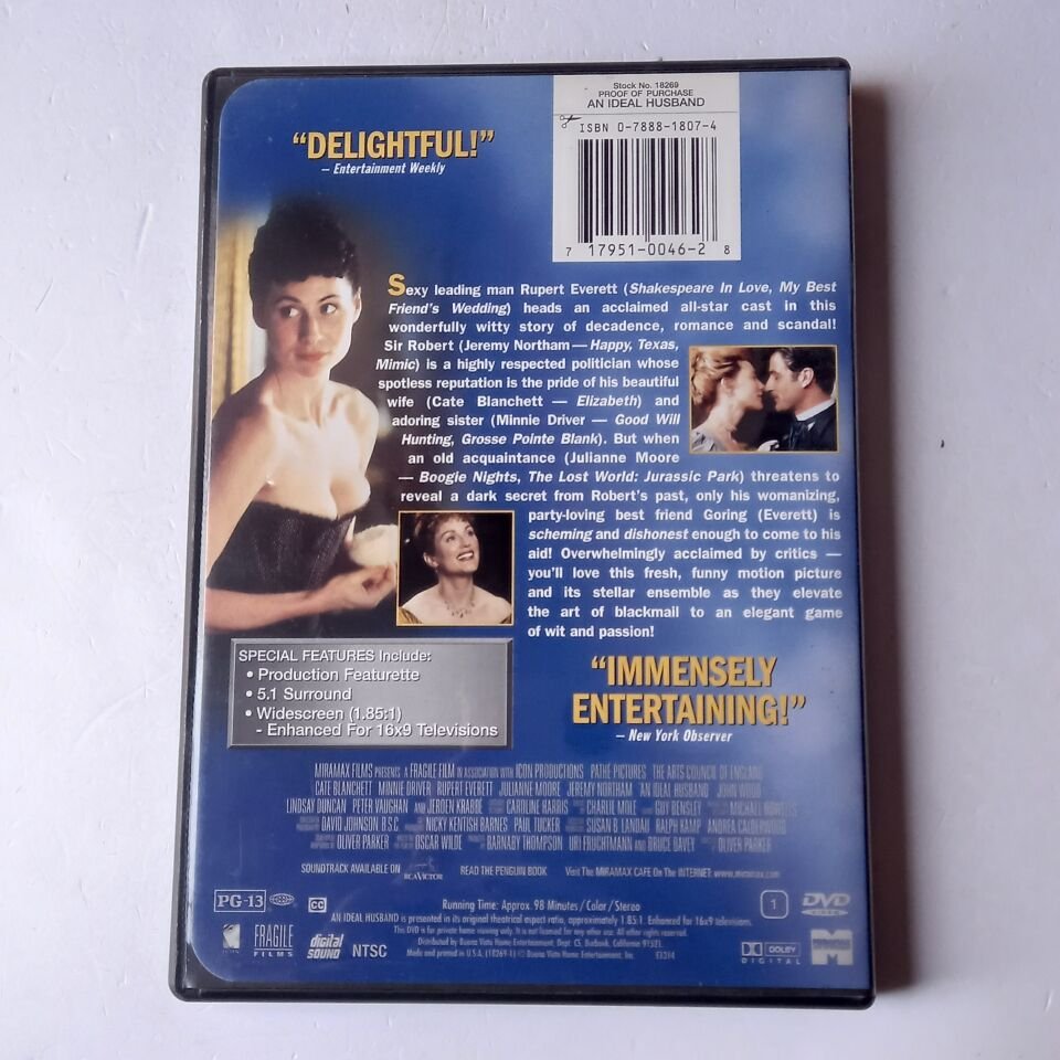 AN IDEAL HUSBAND - CATE BLANCHETT, RUPERT EVERETT, JULIANNE MOORE - DVD 2.EL