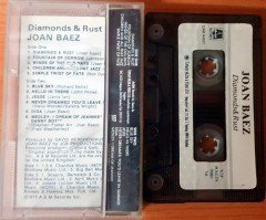JOAN BAEZ - DIAMONDS & RUST (1989) TOPKAPI CASSETTE MADE IN TURKEY ''USED'' PAPER LABEL