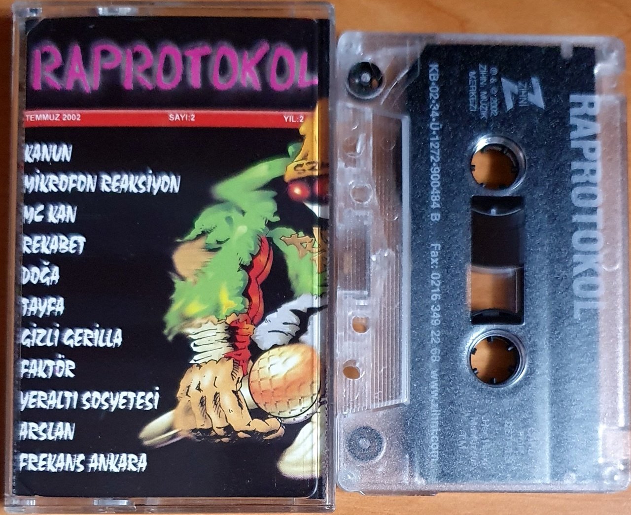 RAPROTOKOL / REKABET, DOĞA, MC KAN, TAYFA, FAKTÖR (2002) - KASET ZİHNİ MÜZİK 2.EL