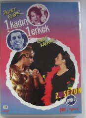 1 KADIN 1 ERKEK 2.SEZON DVD 6 96-107. BÖLÜMLER - DEMET EVGAR - EMRE KARAYEL - MÜGE TURALI - 2DVD 2.EL