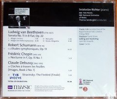 SVIATOSLAV RICHTER LIVE IN CONCERT / WORKS BY BEETHOVEN, SCHUMANN, CHOPIN AND DEBUSSY / BBC MUSIC PROMO CD SIFIR