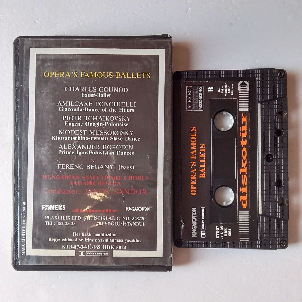 OPERA'S FAMOUS BALLETS - GUNOD, PONCHIELLI, TCHAIKOVSKY, MUSSORGSKY, BORODIN (1987) - KASET 2.EL