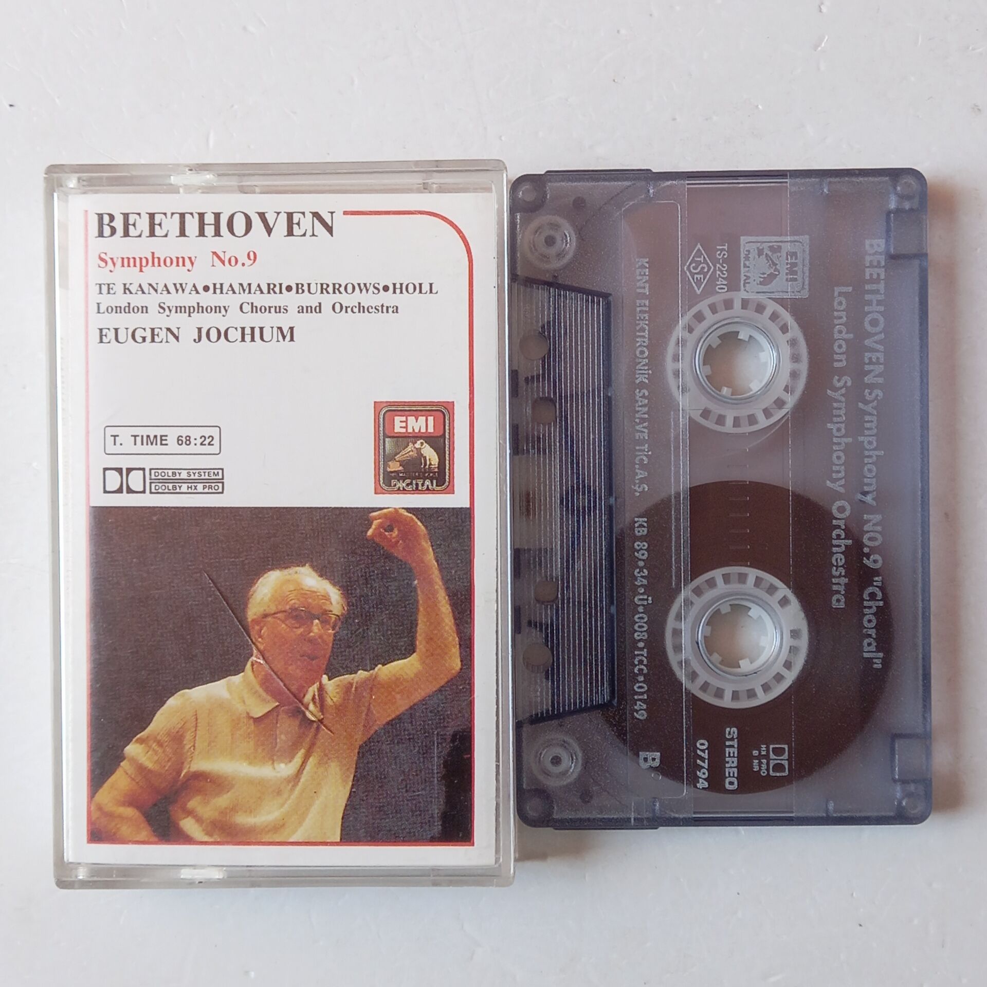 LONDON SYMPHONY ORCHESTRA / JOCHUM - BEETHOVEN: SYMPHONY NO.9 CHORAL (1989) - KASET 2.EL