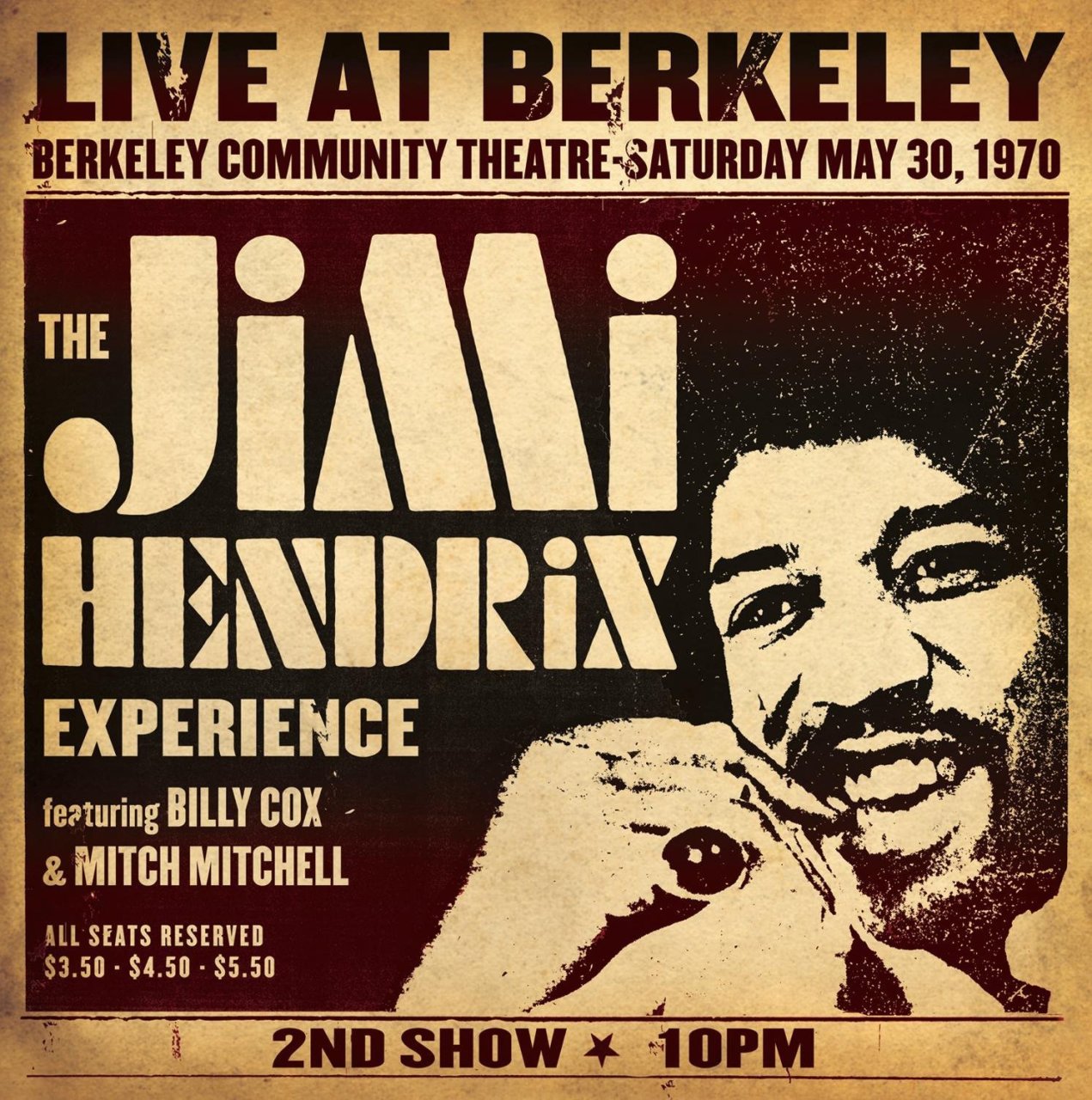 JIMI HENDRIX EXPERIENCE LIVE AT BERKELEY 2LP 2017 GATEFOLD SIFIR