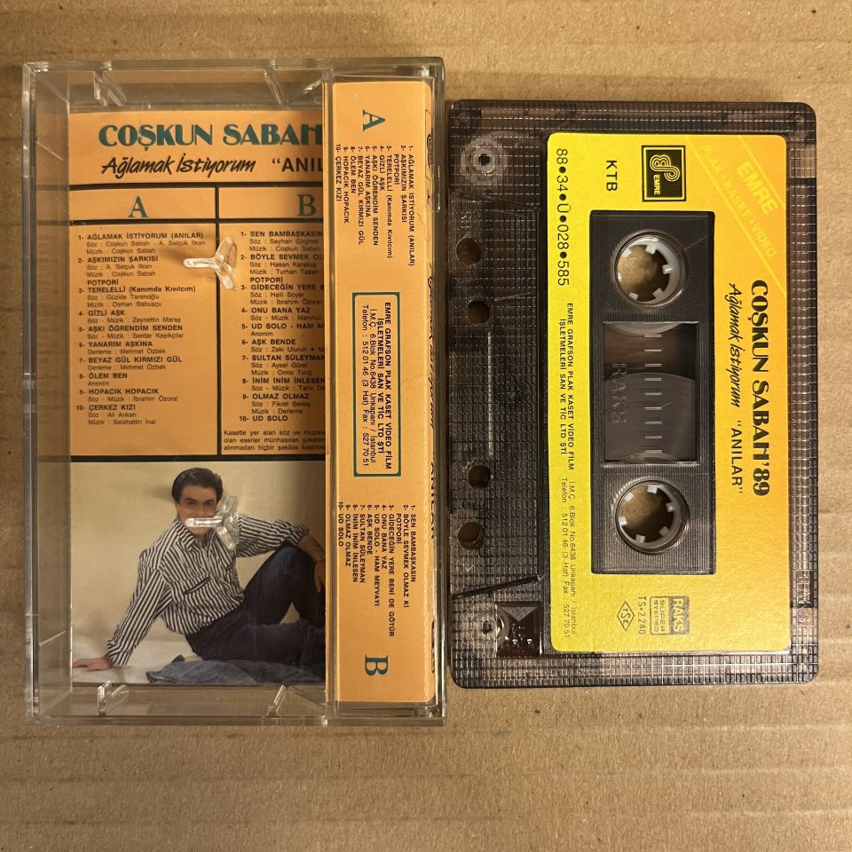 COŞKUN SABAH - AĞLAMAK İSTİYORUM / ANILAR (1988) - KASET 2.EL