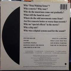 TALKING HEADS - STOP MAKING SENSE (1984) - PLAK 2.EL