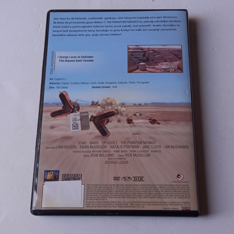 STAR WARS I - GİZLİ TEHLİKE - DVD 2.EL