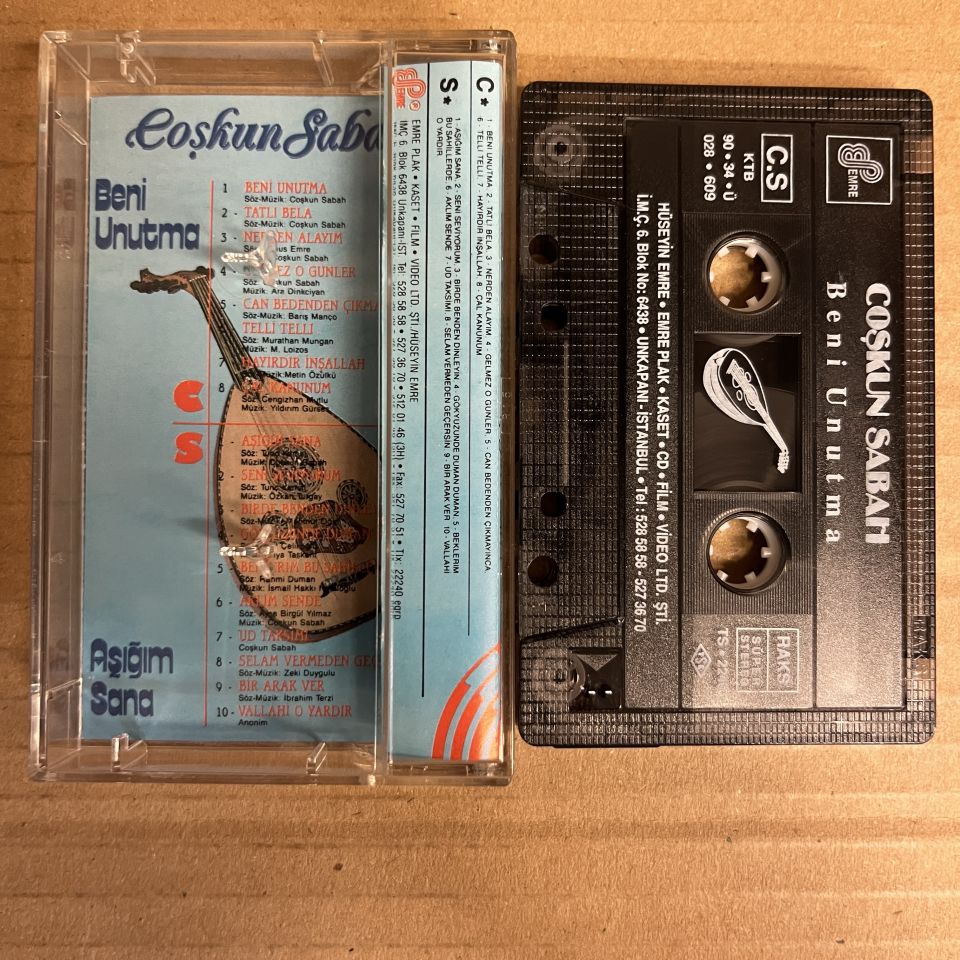 COŞKUN SABAH - BENİ UNUTMA / AŞIĞIM SANA (1990) - KASET 2.EL