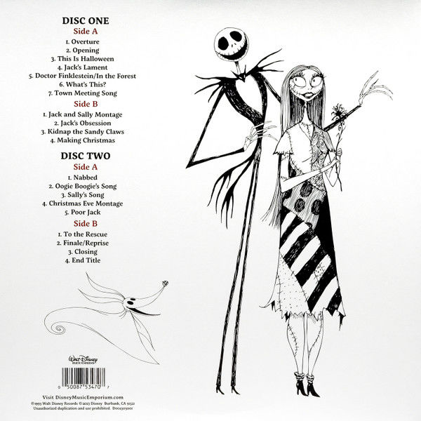 TIM BURTON'S NIGHTMARE BEFORE CHRISTMAS - SOUNDTRACK (1993) / MUSIC BY DANNY ELFMAN - ZOETROPE 2LP 2024 SIFIR PLAK