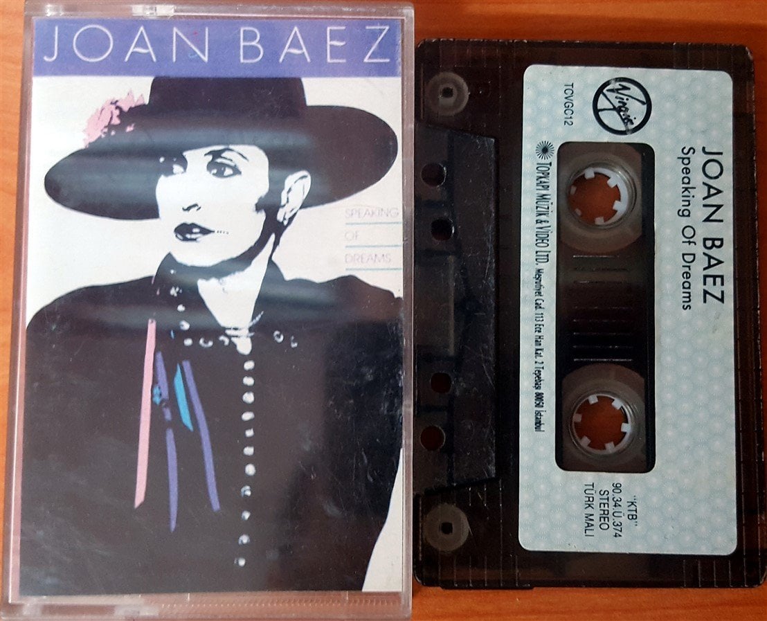 JOAN BAEZ - SPEAKING OF DREAMS (1990) TOPKAPI CASSETTE MADE IN TURKEY ''USED''  PAPER LABEL
