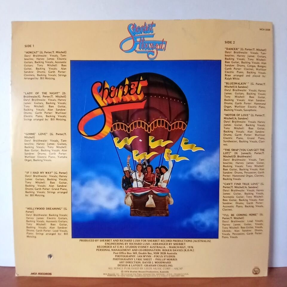 SHERBET – HOWZAT (1976) - LP 2.EL PLAK