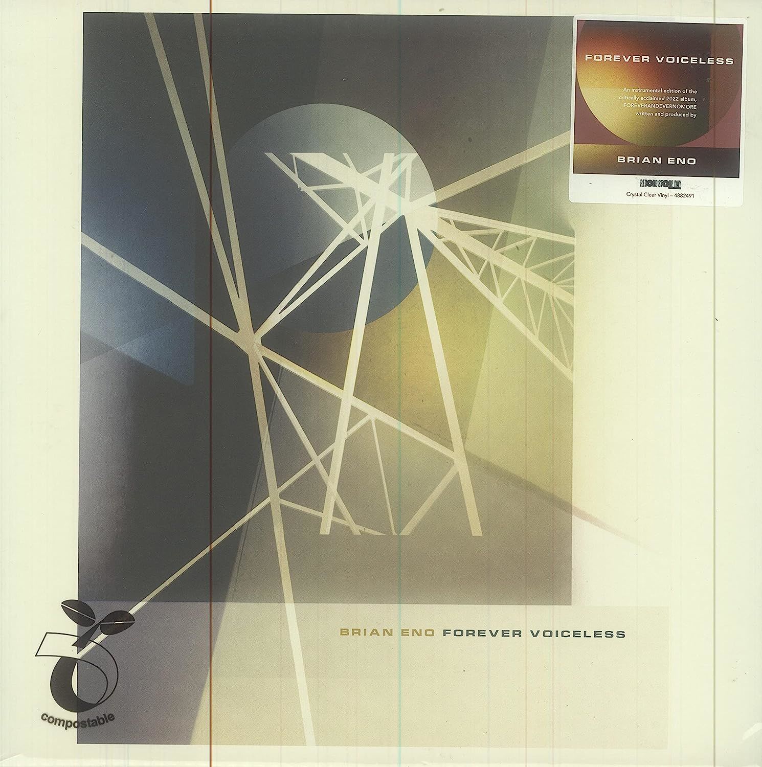 BRIAN ENO - FOREVER VOICELESS (2023) - LP RECORD STORE DAY CRYSTAL CLEAR COLOURED SIFIR PLAK