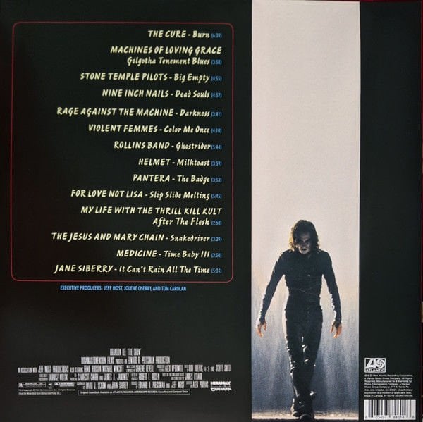 THE CROW SOUNDTRACK (1994) / NINE INCH NAILS, CURE, PANTERA, STONE TEMPLE PILOTS, HELMET.. 2LP 2020 SIFIR PLAK