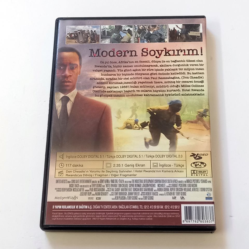 HOTEL RWANDA - DON CHEADLE, NICK NOLTE - DVD 2.EL