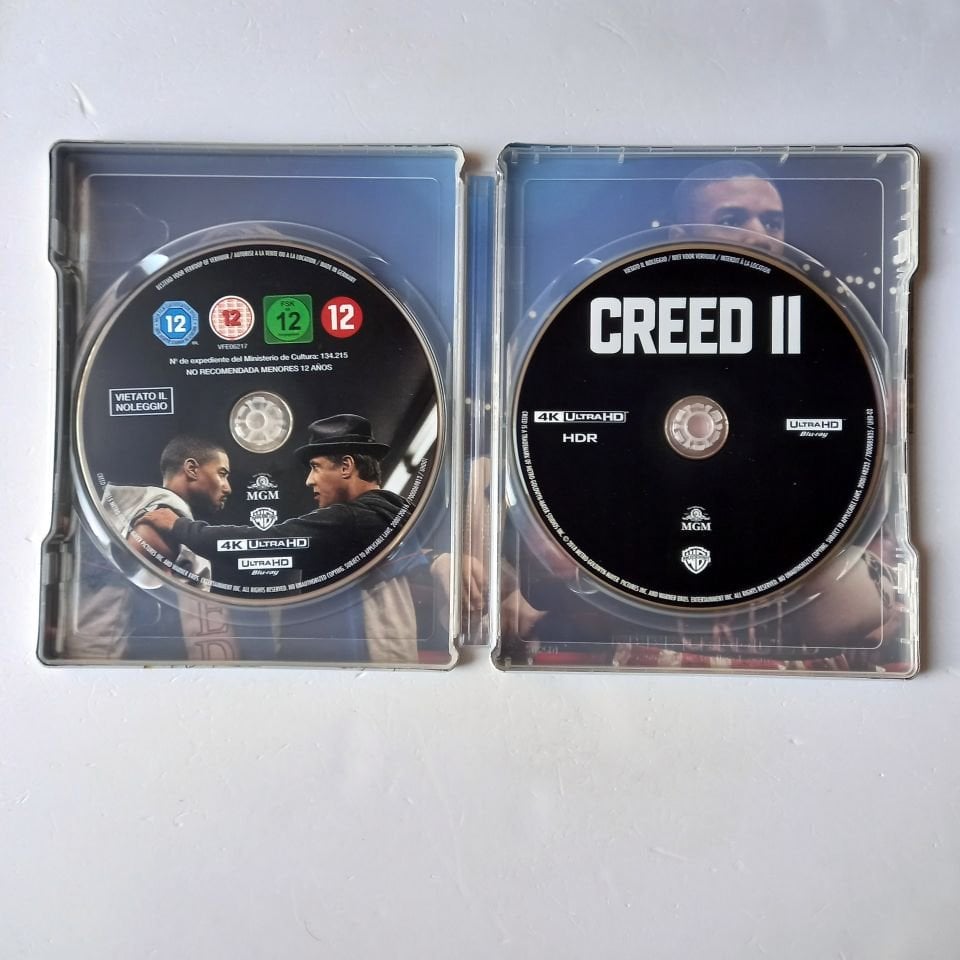 CREED / CREED II - MICHAEL B. JORDAN, SYLVESTER STALLONE- YÖN.: RYAN COGLER / STEVEN CAPLE JR. BLU-RAY 4K STEELBOOK METAL KUTU 2.EL TÜRKÇE ALTYAZI YOKTUR