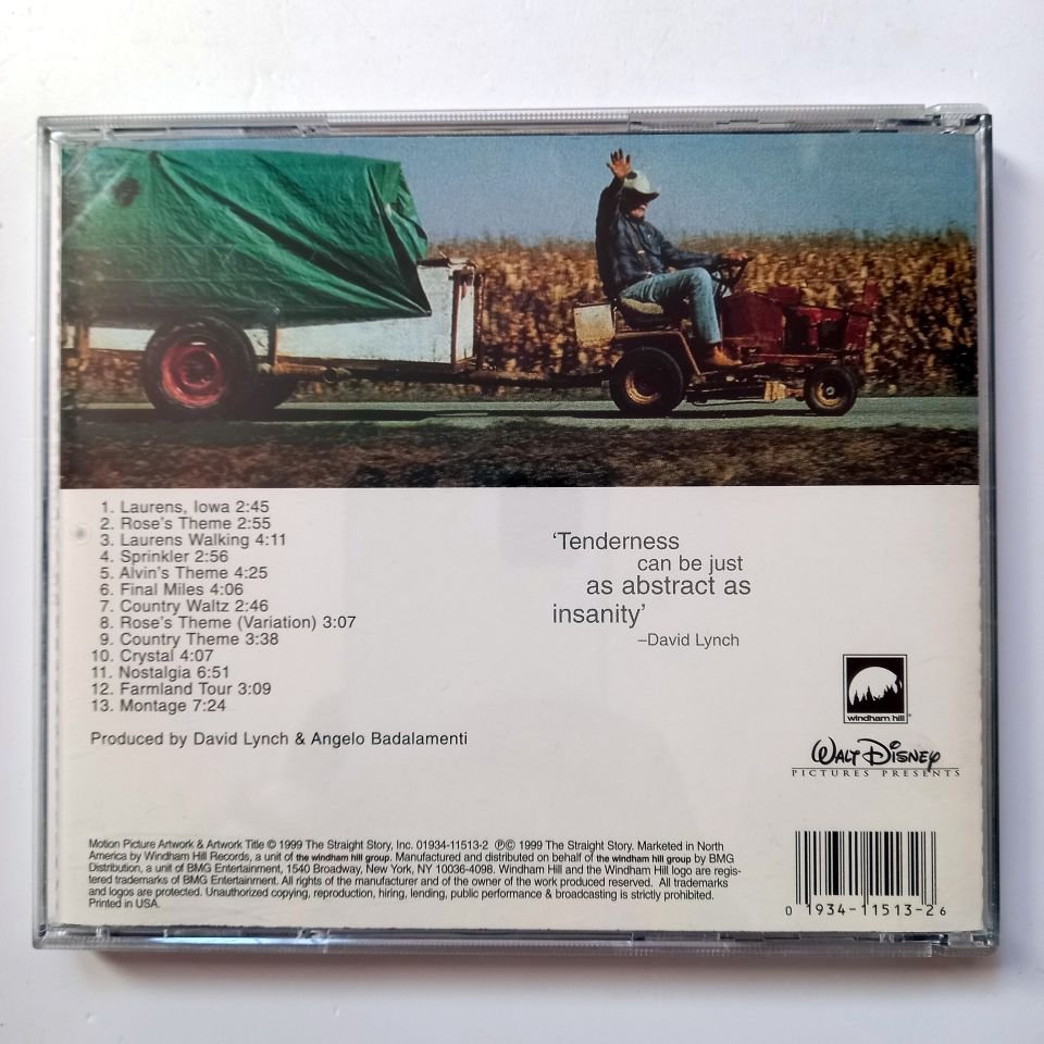 ANGELO BADALAMENTI – MUSIC FROM THE MOTION PICTURE SOUNDTRACK THE STRAIGHT STORY (1999) - CD 2.EL