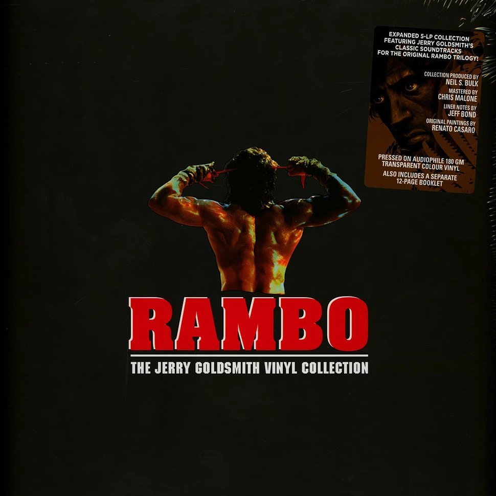RAMBO: THE JERRY GOLDSMITH VINYL COLLECTION (2022) 5xLP COLOURED BOX SET + BOOKLET AMBALAJINDA SIFIR